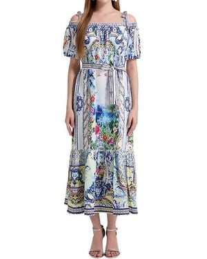 AMINA GLAM Midi Dress - Blue