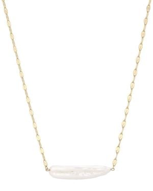 Adornia 18K Plated Stainless Steel 28.5Mmx7.8Mm Pearl Necklace - White
