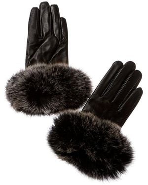 La Fiorentina Leather Gloves - Black