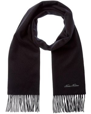 Brooks Brothers Solid Wool & Cashmere-Blend Scarf - Black