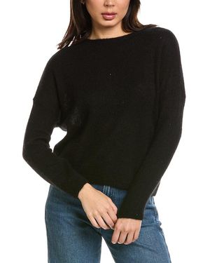 Brodie Cashmere Estelle Sparkle Crewneck 100% Cashmere Jumper - Black