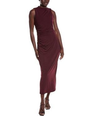 strapless open back dress Frederica Plunge Maxi Dress Red