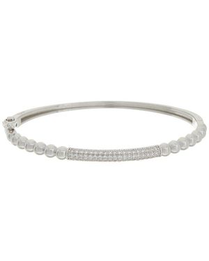 Juvell 18K Plated Cz Bangle Bracelet - White