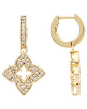 Rivka Friedman 18K Plated Cz Earrings - Metallic