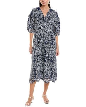 Shoshanna Orla Lace Midi Dress - Blue