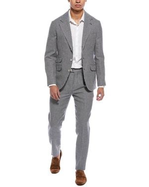 Brunello Cucinelli 2Pc Linen, Silk, & Wool-Blend Suit - Gray