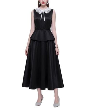 Kaimilan Long Solid Dress - Black