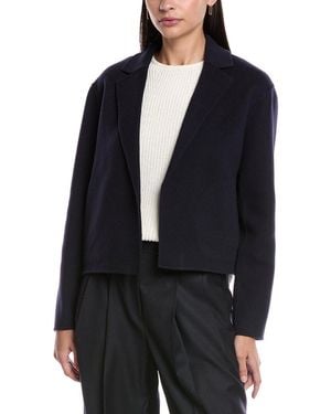Theory Relax Wool & Cashmere-Blend Cardigan Jacket - Black