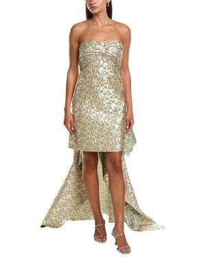 Reem Acra Strapless Mini Dress - Metallic