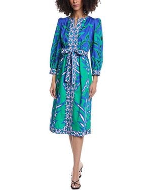tyler boe Kelsey Graphic Midi Dress - Blue