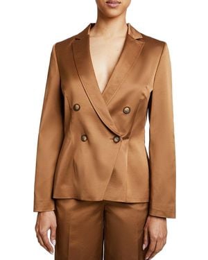 Santorelli Alaia Double Breasted Four-Button Jacket - Brown