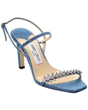 Jimmy Choo Meira 85 Denim Sandal - Blue