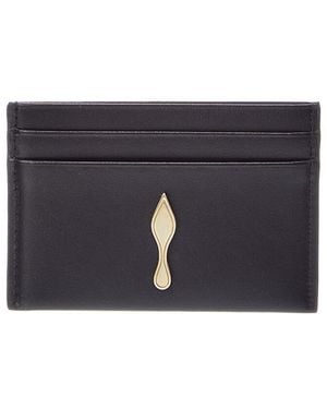 Christian Louboutin Bettina Leather Card Case - Gray
