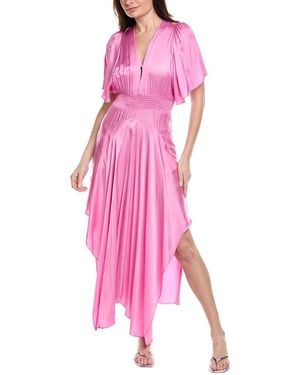 Maje Woven Maxi Dress - Pink