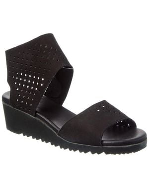 Arche Balajo Leather Wedge Sandal - Black