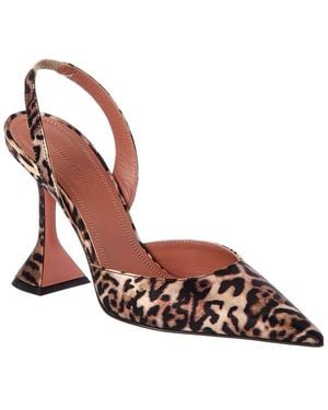 AMINA MUADDI Holli Satin Slingback Pump - Brown