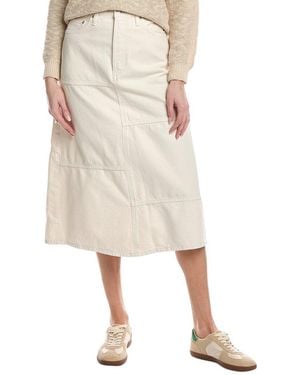 RE/DONE Mid-Rise Seamed Skirt - Natural