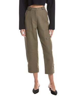 3.1 Phillip Lim Utility Relaxed Wool-Blend Tapered Pant - Green