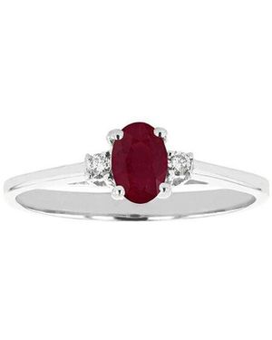 LEVARON FINE JEWELRY Levaron 14K 0.45 Ct. Tw. Diamond & Ruby Ring - Pink