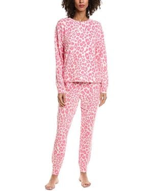Sanctuary 2Pc Pyjama Shirt & Pant Set - Pink