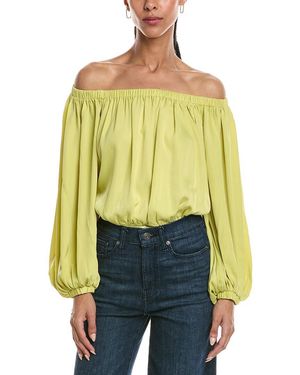 Susana Monaco Matte Satin Bodysuit - Yellow