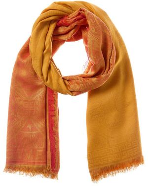 Givenchy Logo Silk-Blend Scarf - Orange