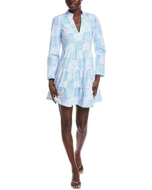 Sail To Sable Tunic Flare Dress - Blue