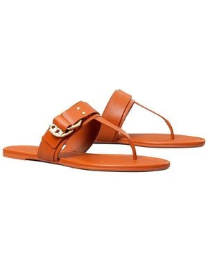 Tory Burch Selby Leather Sandal - Orange