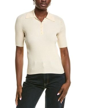 Lafayette 148 New York Polo Silk-Blend Jumper - White
