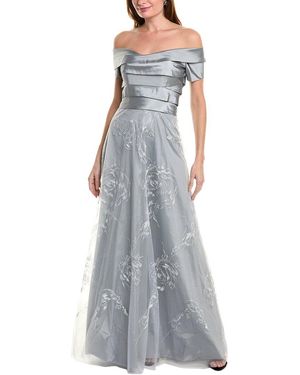 Rene Ruiz Sequin Gown - Grey