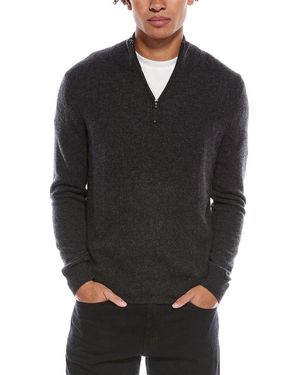 Phenix Cashmere 1/4-Zip Mock Jumper - Black