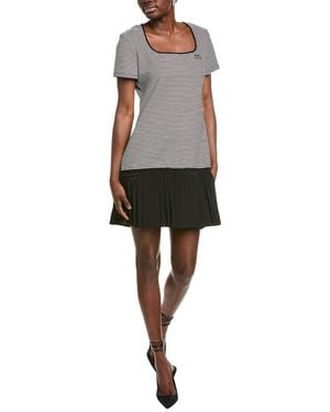 Karl Lagerfeld Stripe Mini Dress - Black