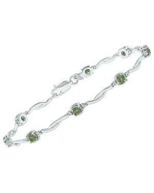 Gemstones 1.52 Ct. Tw. Diamond & Amethyst Bracelet - White