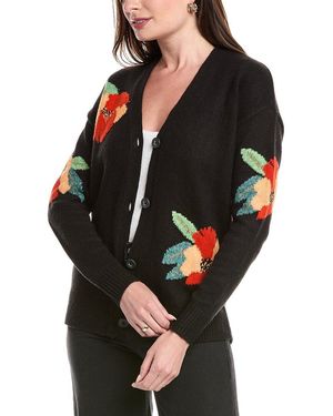 Cabi Coming Up Roses Cardigan - Black