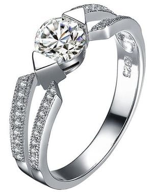 Genevive Jewelry Cocktail Ring - White