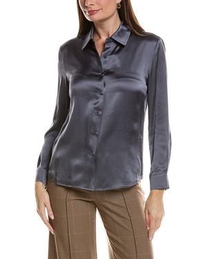 tyler boe Candice Silk Blouse - Blue