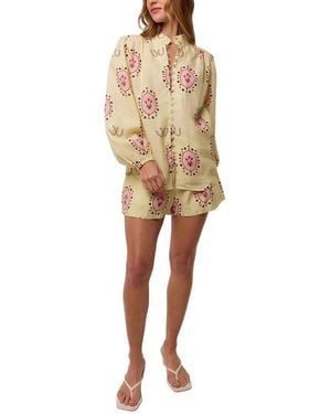 Kayla Paris Shirt & Short Set - Natural