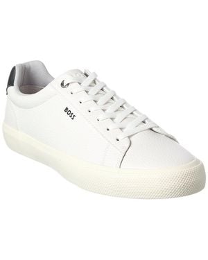 BOSS Boss Aiden Leather Tennis Shoe - White