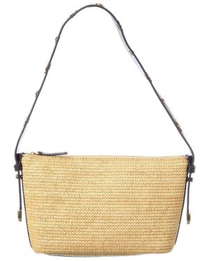 Madewell Straw Leather Sun Stud Shoulder Bag - Metallic