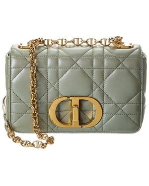 Dior Caro Small Leather Shoulder Bag - Grey