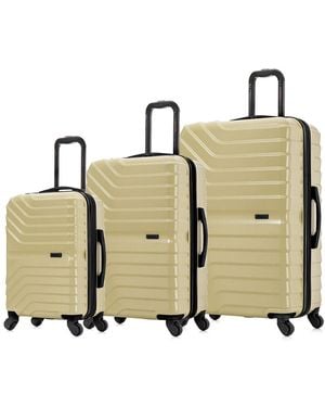 InUSA Aurum Lightweight Expandable Hardside Spinner 3pc Luggage Set - Metallic