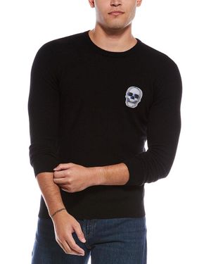 Autumn Cashmere Raglan Cashmere Crewneck Sweatshirt - Black