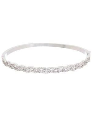 Juvell 18K Plated Cz Bangle Bracelet - White