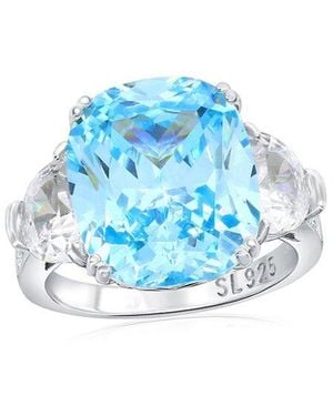 Suzy Levian CZ Jewelry Suzy Levian Gala Collection Cz Cocktail Ring - Blue