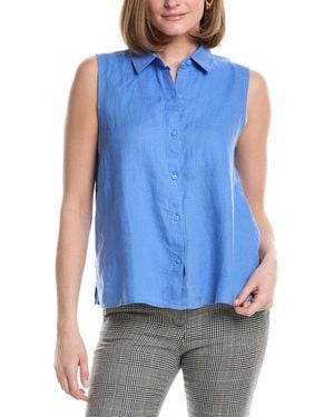 Eileen Fisher Classic Linen Shirt - Blue