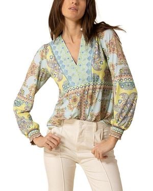Hale Bob Silk & Linen-Blend Ailani Blouse - Multicolor