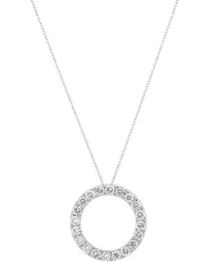 Diana M. Jewels Fine Jewellery 14K 3.00 Ct. Tw. Lab-Grown Diamond Pendant Necklace - Metallic