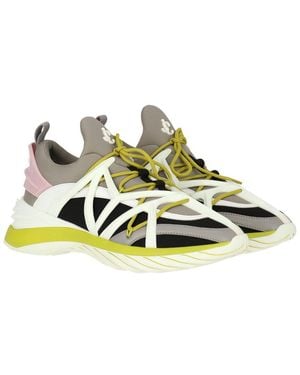 Jimmy Choo Cosmos/F Neoprene & Leather Trainer - Green