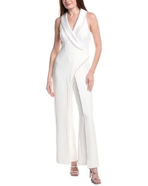 Adrianna Papell Pearl Crepe Jumpsuit - White
