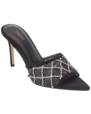 L'Agence Fernande Suede & Lace Sandal - Black